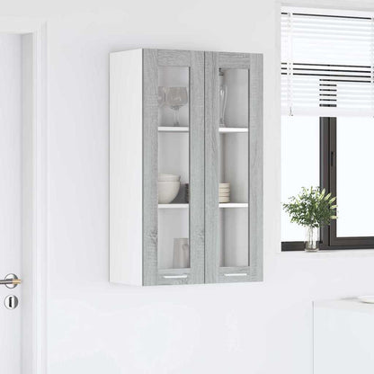 vidaXL Hanging Cabinet Grey Sonoma 60 x 31 x 100 cm Engineered Wood