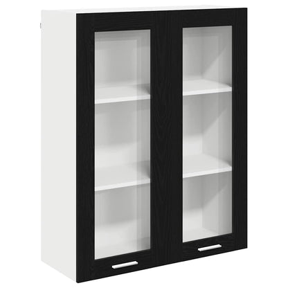 vidaXL Hanging Cabinet Black Oak 80 x 31 x 100 cm Engineered Wood