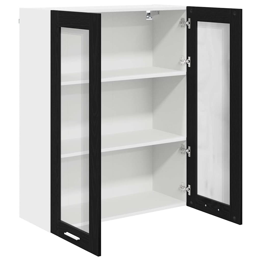 vidaXL Hanging Cabinet Black Oak 80 x 31 x 100 cm Engineered Wood