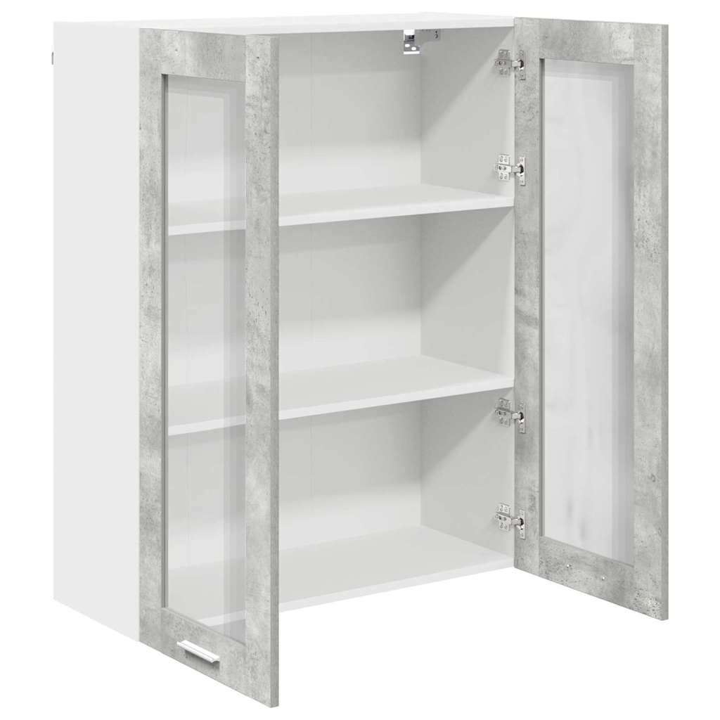vidaXL Hanging Cabinet Concrete Grey 80 x 31 x 100 cm Engineered Wood