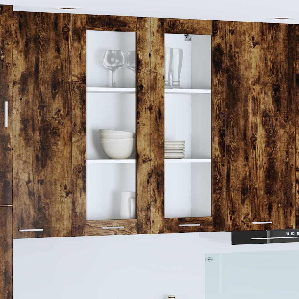 vidaXL Hanging Cabinet Smoked Oak 80 x 31 x 100 cm Engineered Wood