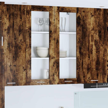 vidaXL Hanging Cabinet Smoked Oak 80 x 31 x 100 cm Engineered Wood