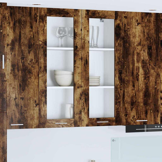 vidaXL Hanging Cabinet Smoked Oak 80 x 31 x 100 cm Engineered Wood
