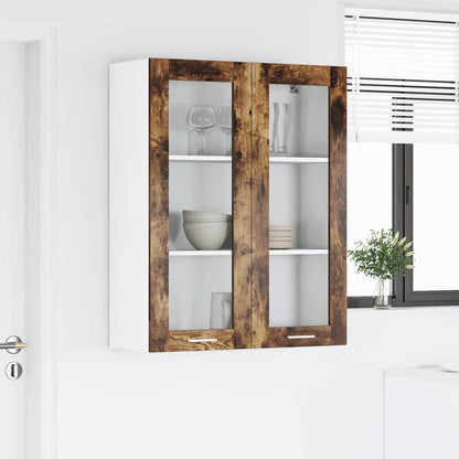 vidaXL Hanging Cabinet Smoked Oak 80 x 31 x 100 cm Engineered Wood