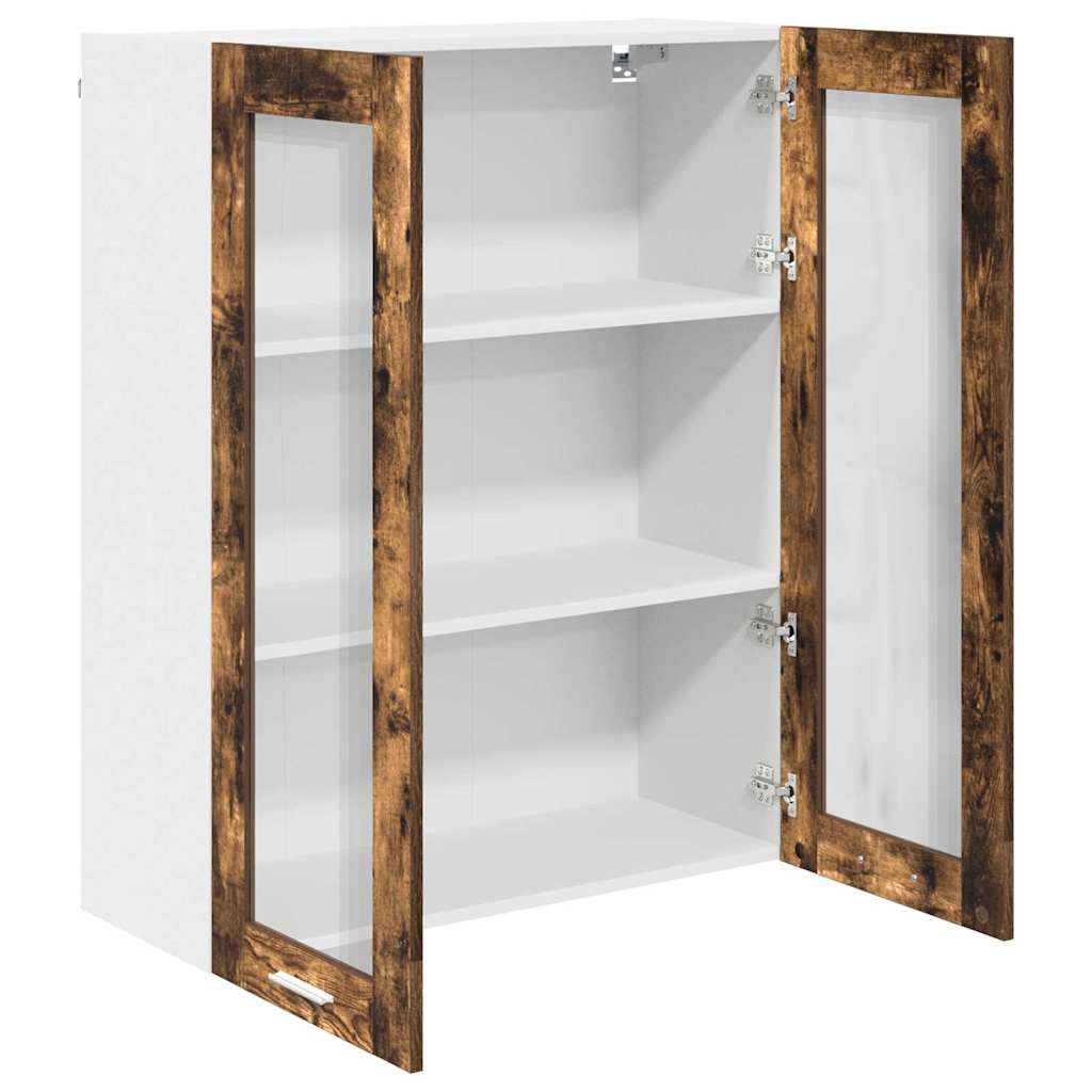 vidaXL Hanging Cabinet Smoked Oak 80 x 31 x 100 cm Engineered Wood