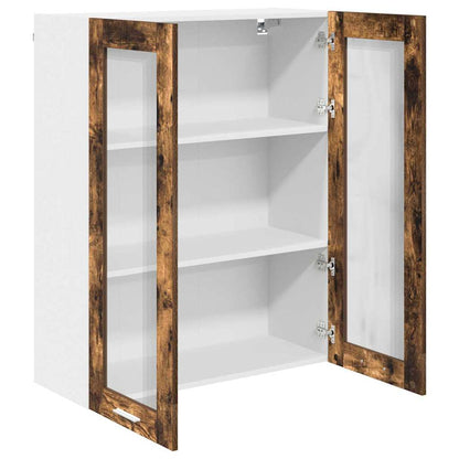 vidaXL Hanging Cabinet Smoked Oak 80 x 31 x 100 cm Engineered Wood
