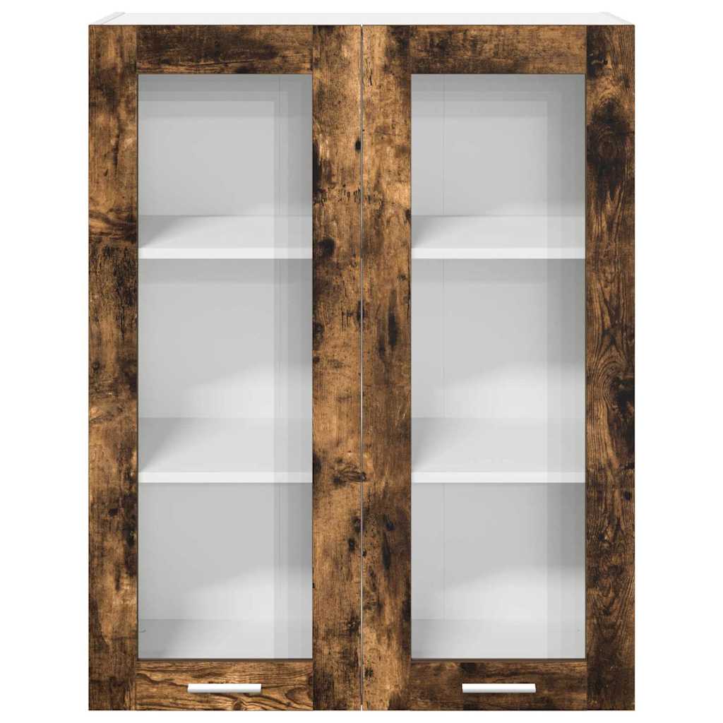 vidaXL Hanging Cabinet Smoked Oak 80 x 31 x 100 cm Engineered Wood