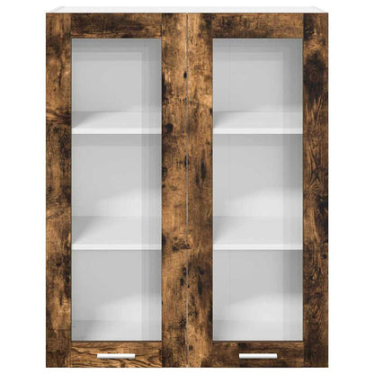 vidaXL Hanging Cabinet Smoked Oak 80 x 31 x 100 cm Engineered Wood