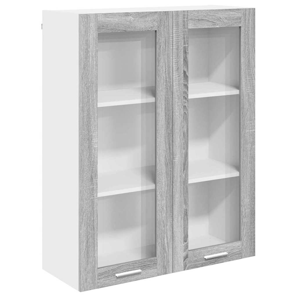 vidaXL Hanging Cabinet Grey Sonoma 80 x 31 x 100 cm Engineered Wood