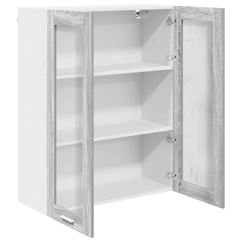 vidaXL Hanging Cabinet Grey Sonoma 80 x 31 x 100 cm Engineered Wood