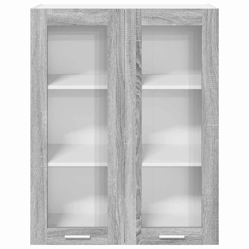 vidaXL Hanging Cabinet Grey Sonoma 80 x 31 x 100 cm Engineered Wood