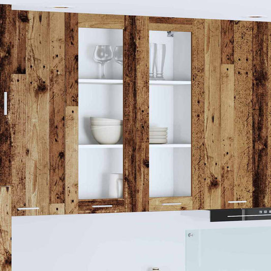 vidaXL Hanging Cabinet Old Wood 80 x 31 x 100 cm Engineered Wood