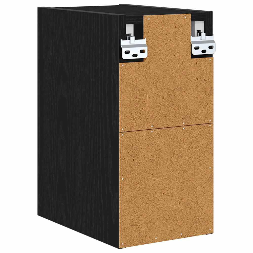 vidaXL Hanging Cabinet Black Oak 20 x 29.5 x 40 cm Engineered Wood