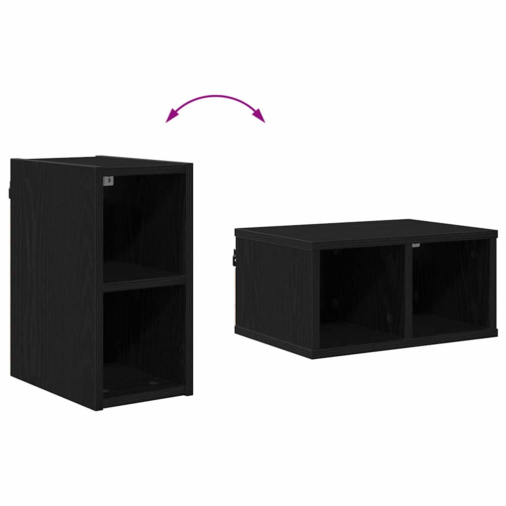 vidaXL Hanging Cabinet Black Oak 20 x 29.5 x 40 cm Engineered Wood