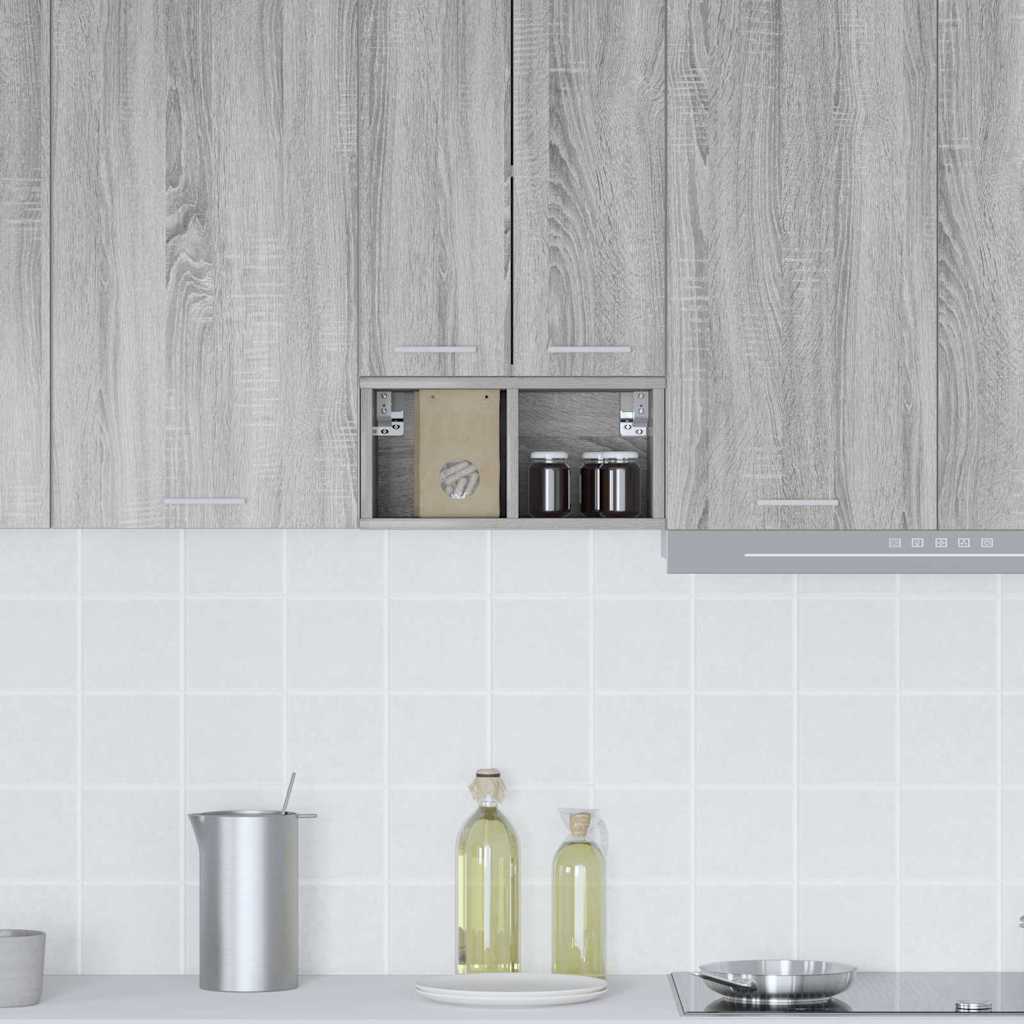 vidaXL Hanging Cabinet Grey Sonoma 20 x 29.5 x 40 cm Engineered Wood
