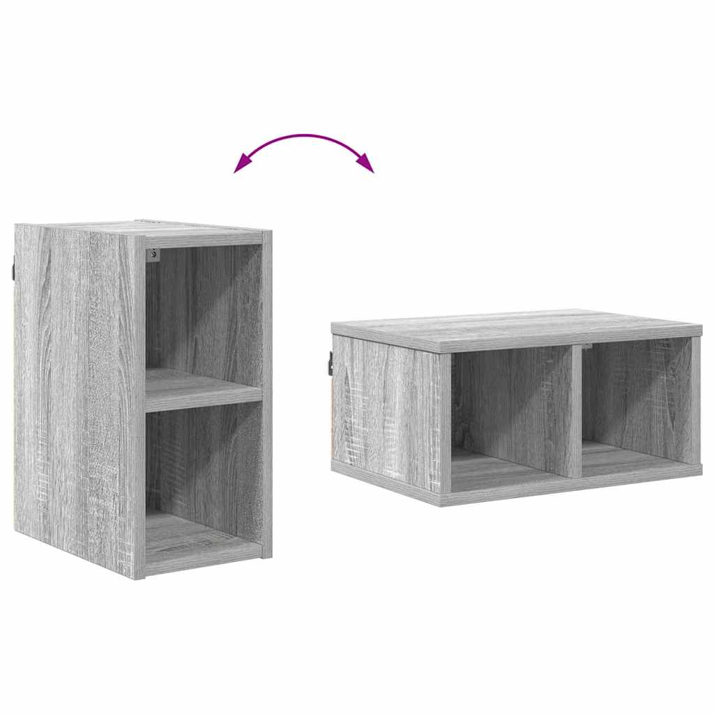 vidaXL Hanging Cabinet Grey Sonoma 20 x 29.5 x 40 cm Engineered Wood