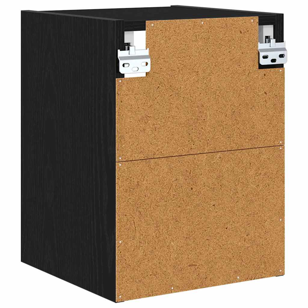 vidaXL Hanging Cabinet Black Oak 30 x 29.5 x 40 cm Engineered Wood