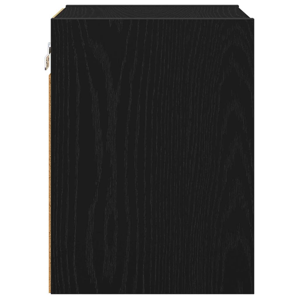 vidaXL Hanging Cabinet Black Oak 30 x 29.5 x 40 cm Engineered Wood