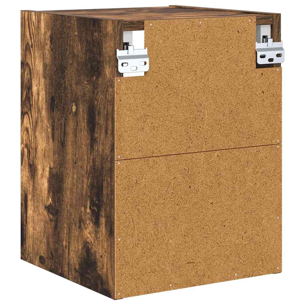 vidaXL Hanging Cabinet Smoked Oak 30 x 29.5 x 40 cm Engineered Wood