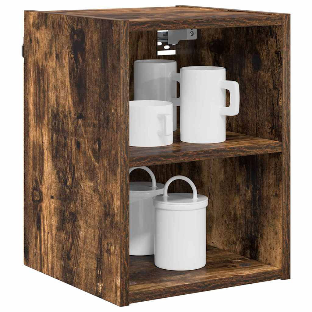 vidaXL Hanging Cabinet Smoked Oak 30 x 29.5 x 40 cm Engineered Wood