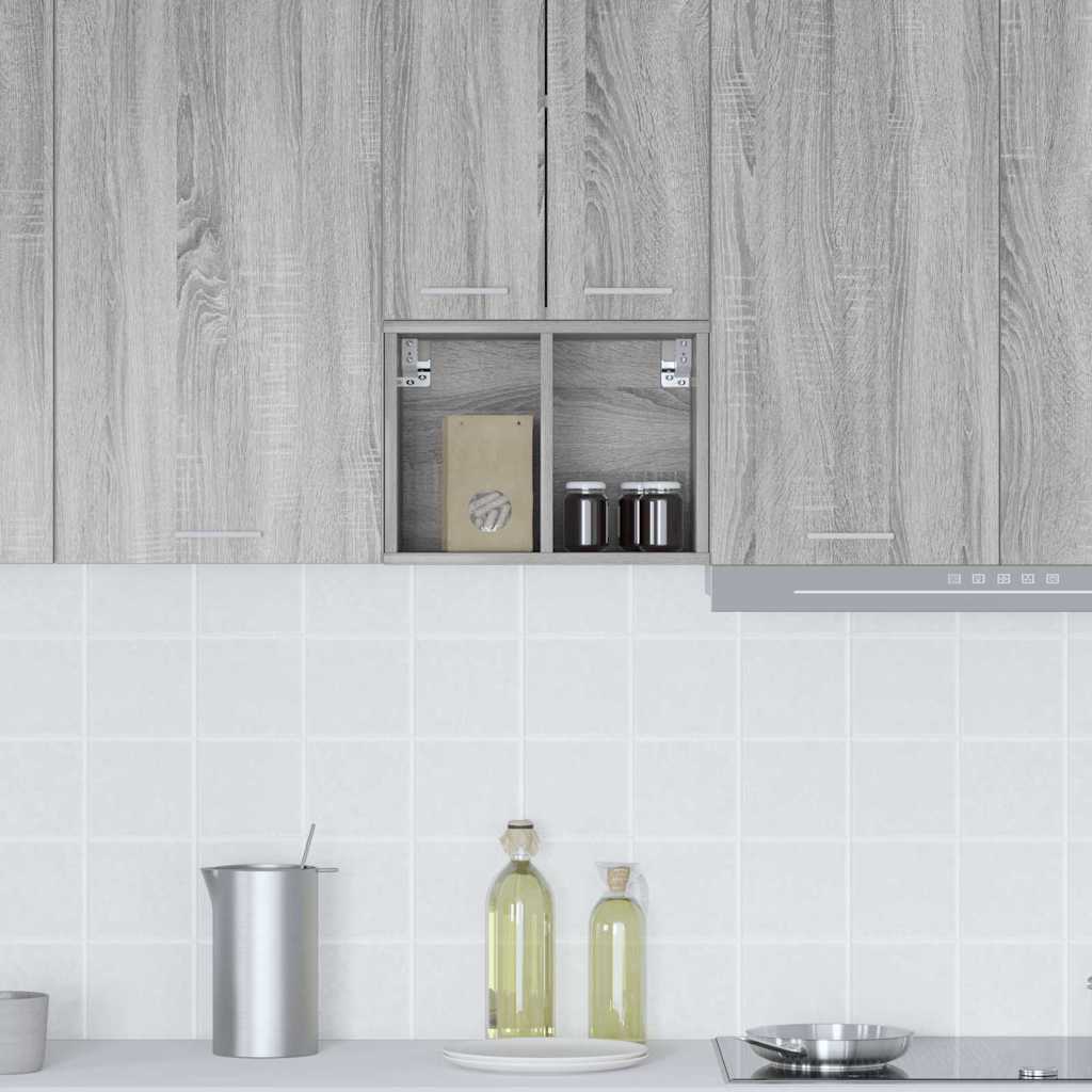 vidaXL Hanging Cabinet Grey Sonoma 30 x 29.5 x 40 cm Engineered Wood