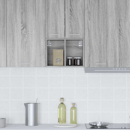 vidaXL Hanging Cabinet Grey Sonoma 30 x 29.5 x 40 cm Engineered Wood