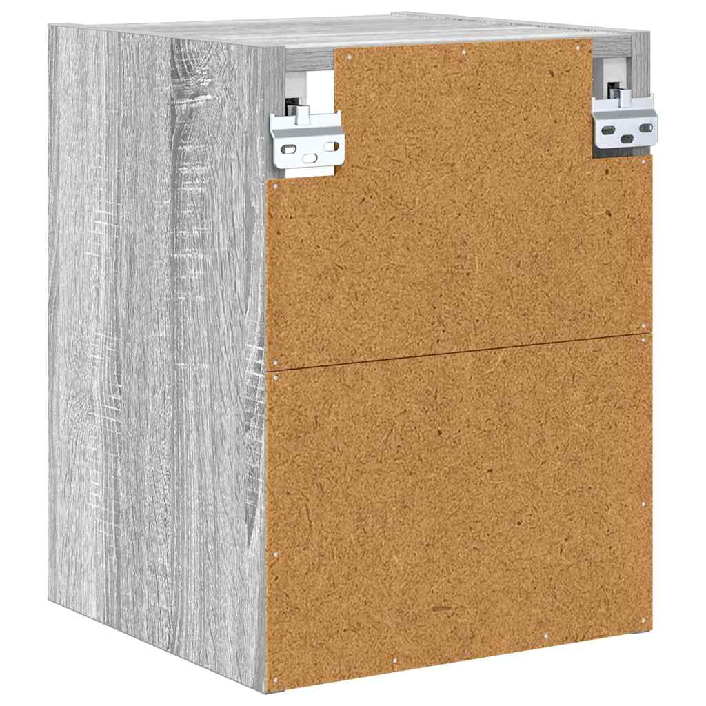 vidaXL Hanging Cabinet Grey Sonoma 30 x 29.5 x 40 cm Engineered Wood