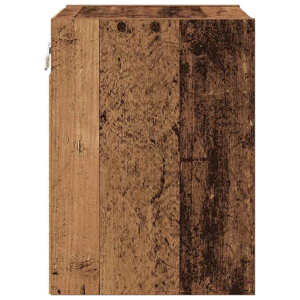 vidaXL Hanging Cabinet Old Wood 30 x 29.5 x 40 cm Engineered Wood