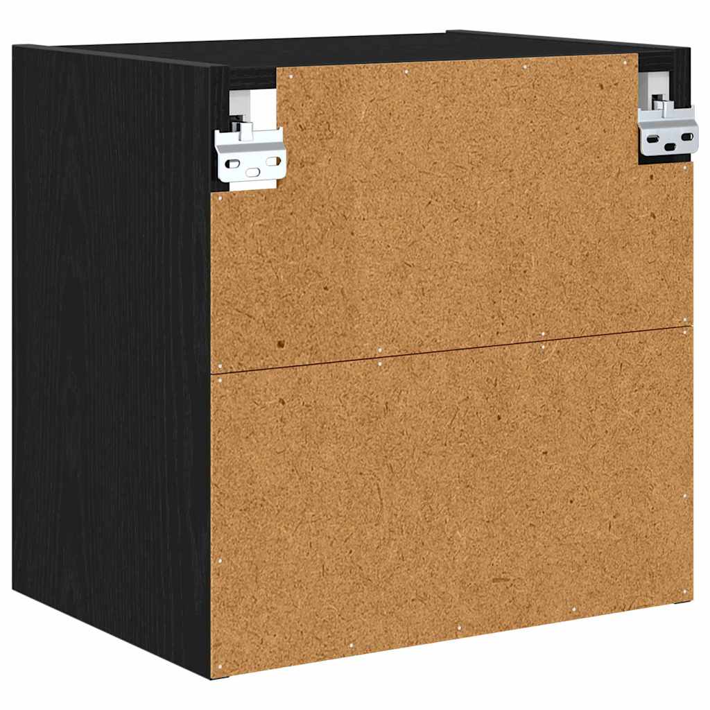 vidaXL Hanging Cabinet Black Oak 40 x 29.5 x 40 cm Engineered Wood