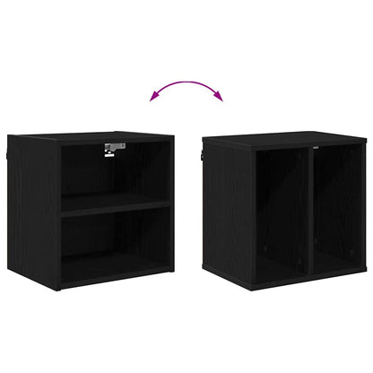 vidaXL Hanging Cabinet Black Oak 40 x 29.5 x 40 cm Engineered Wood