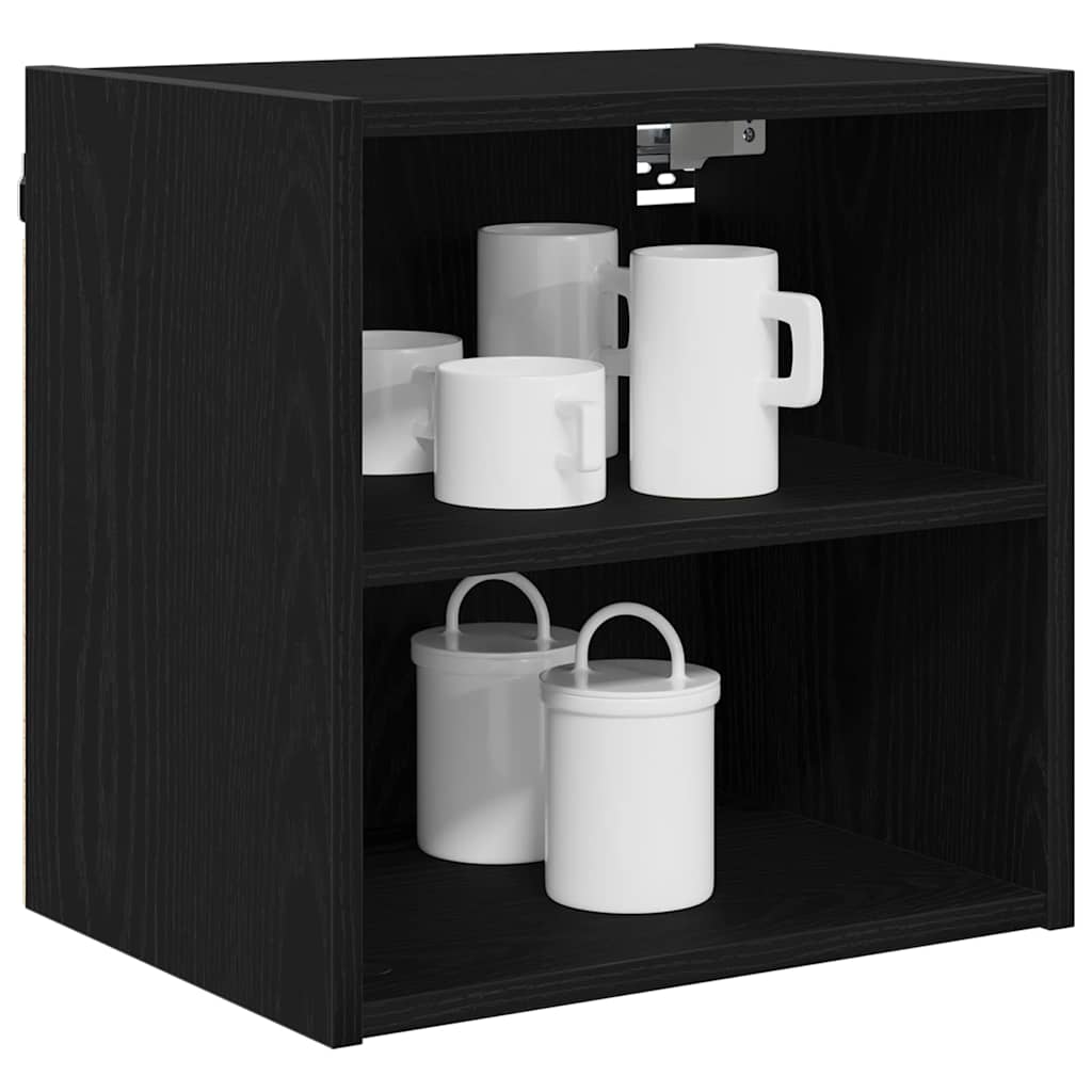 vidaXL Hanging Cabinet Black Oak 40 x 29.5 x 40 cm Engineered Wood