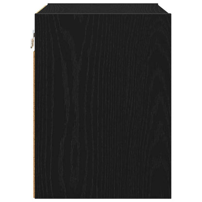 vidaXL Hanging Cabinet Black Oak 40 x 29.5 x 40 cm Engineered Wood