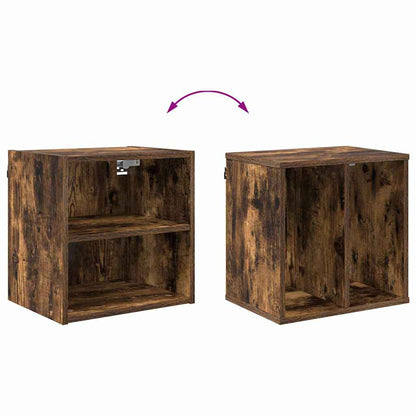 vidaXL Hanging Cabinet Smoked Oak 40 x 29.5 x 40 cm Engineered Wood