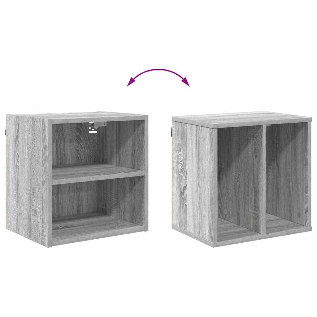 vidaXL Hanging Cabinet Grey Sonoma 40 x 29.5 x 40 cm Engineered Wood