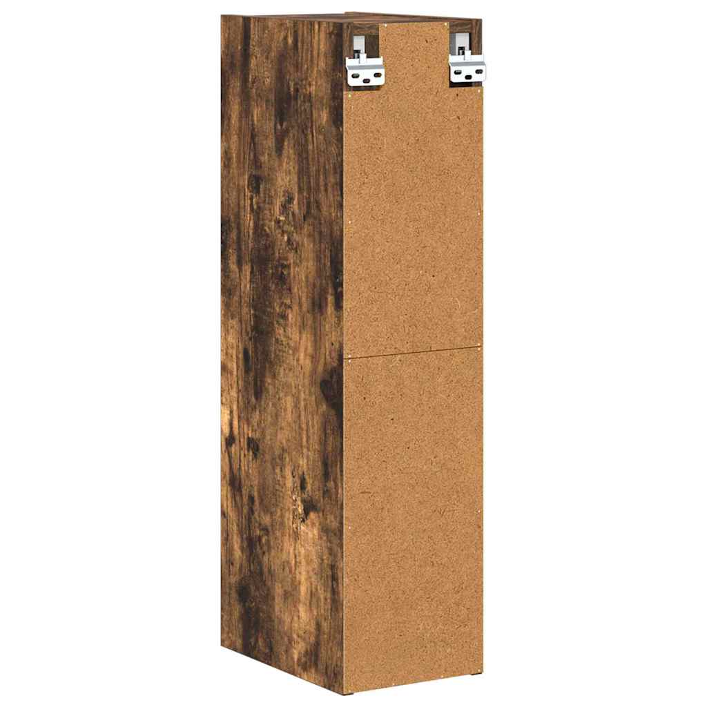 vidaXL Hanging Cabinet Smoked Oak 20 x 29.5 x 80 cm Engineered Wood