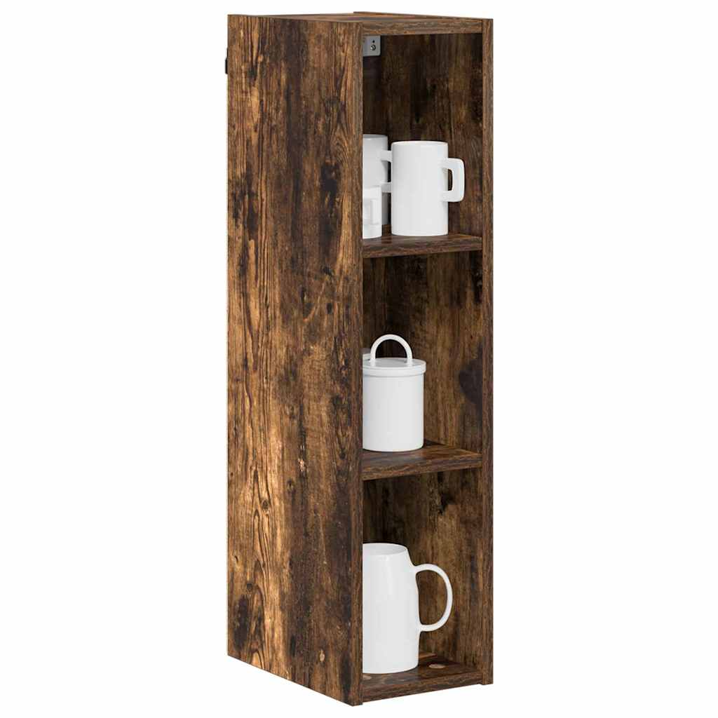 vidaXL Hanging Cabinet Smoked Oak 20 x 29.5 x 80 cm Engineered Wood