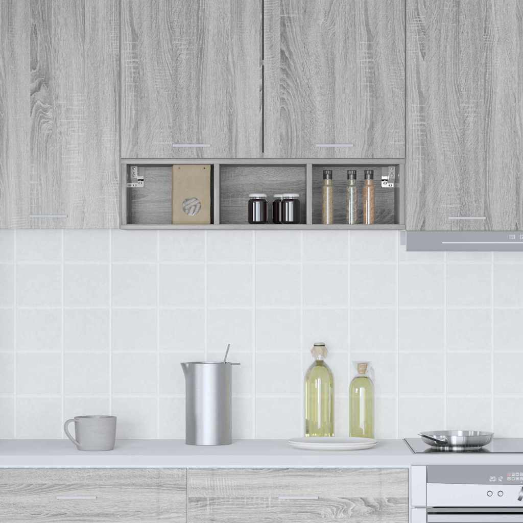 vidaXL Hanging Cabinet Grey Sonoma 20 x 29.5 x 80 cm Engineered Wood