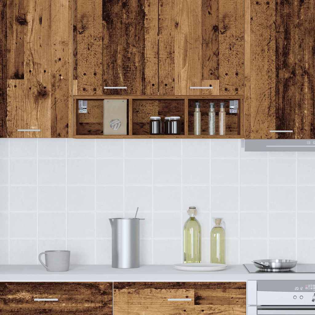 vidaXL Hanging Cabinet Old Wood 20 x 29.5 x 80 cm Engineered Wood