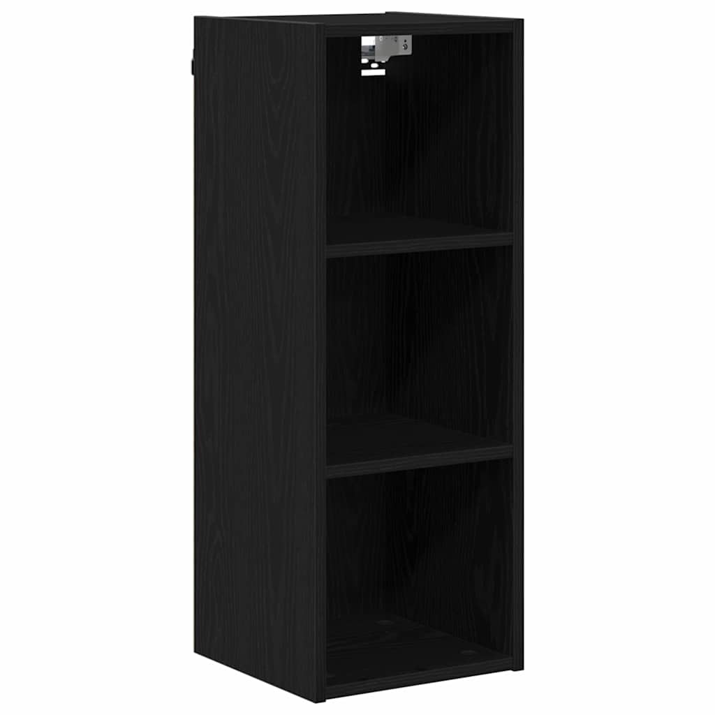vidaXL Hanging Cabinet Black Oak 30 x 29.5 x 80 cm Engineered Wood