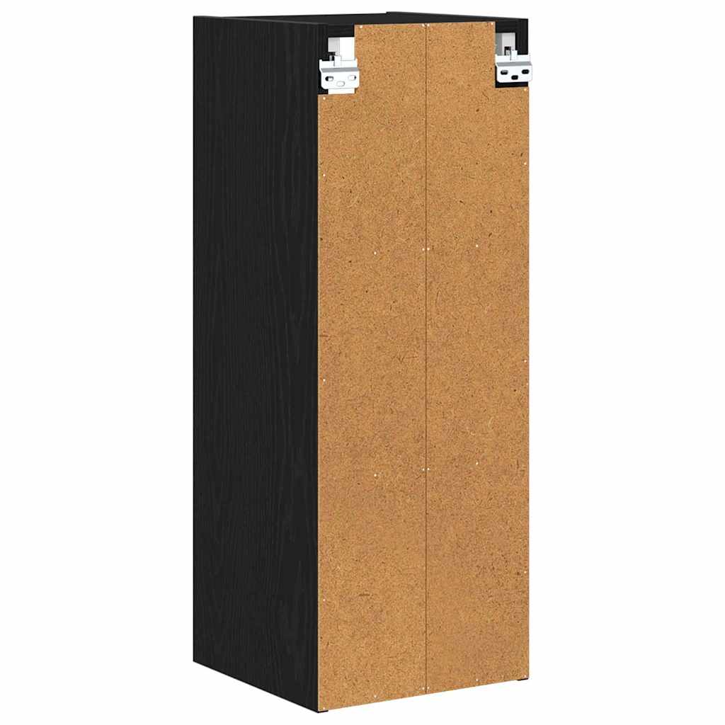 vidaXL Hanging Cabinet Black Oak 30 x 29.5 x 80 cm Engineered Wood