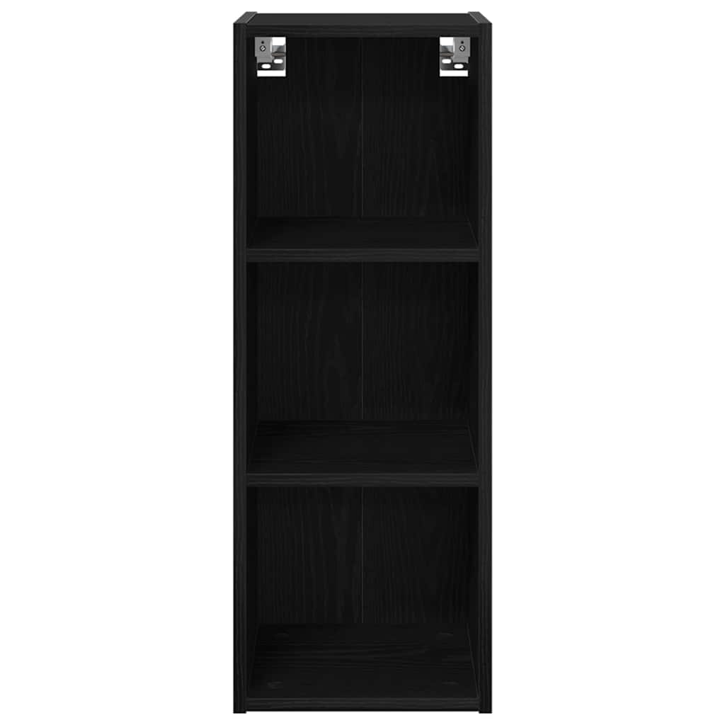 vidaXL Hanging Cabinet Black Oak 30 x 29.5 x 80 cm Engineered Wood