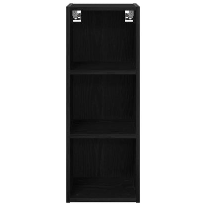 vidaXL Hanging Cabinet Black Oak 30 x 29.5 x 80 cm Engineered Wood