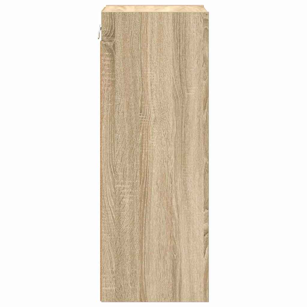 vidaXL Hanging Cabinet Sonoma Oak 30 x 29.5 x 80 cm Engineered Wood