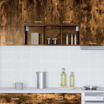 vidaXL Hanging Cabinet Smoked Oak 30 x 29.5 x 80 cm Engineered Wood