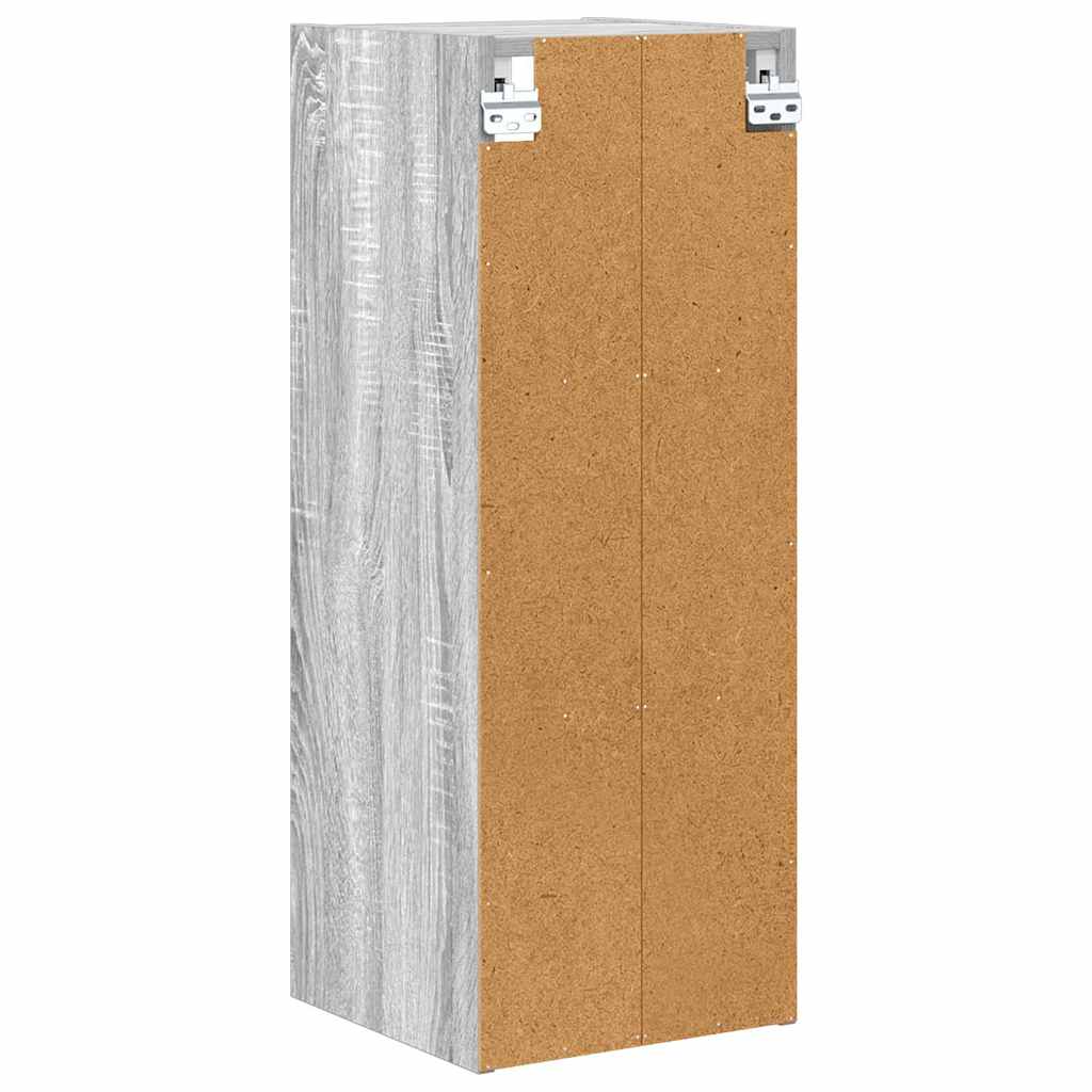 vidaXL Hanging Cabinet Grey Sonoma 30 x 29.5 x 80 cm Engineered Wood