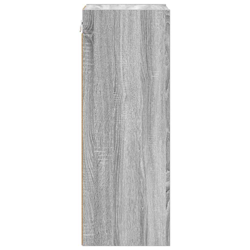 vidaXL Hanging Cabinet Grey Sonoma 30 x 29.5 x 80 cm Engineered Wood