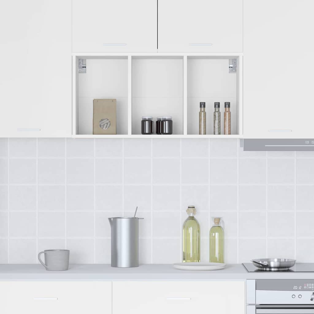 vidaXL Hanging Cabinet White 40 x 29.5 x 80 cm Engineered Wood