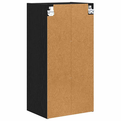 vidaXL Hanging Cabinet Black Oak 40 x 29.5 x 80 cm Engineered Wood
