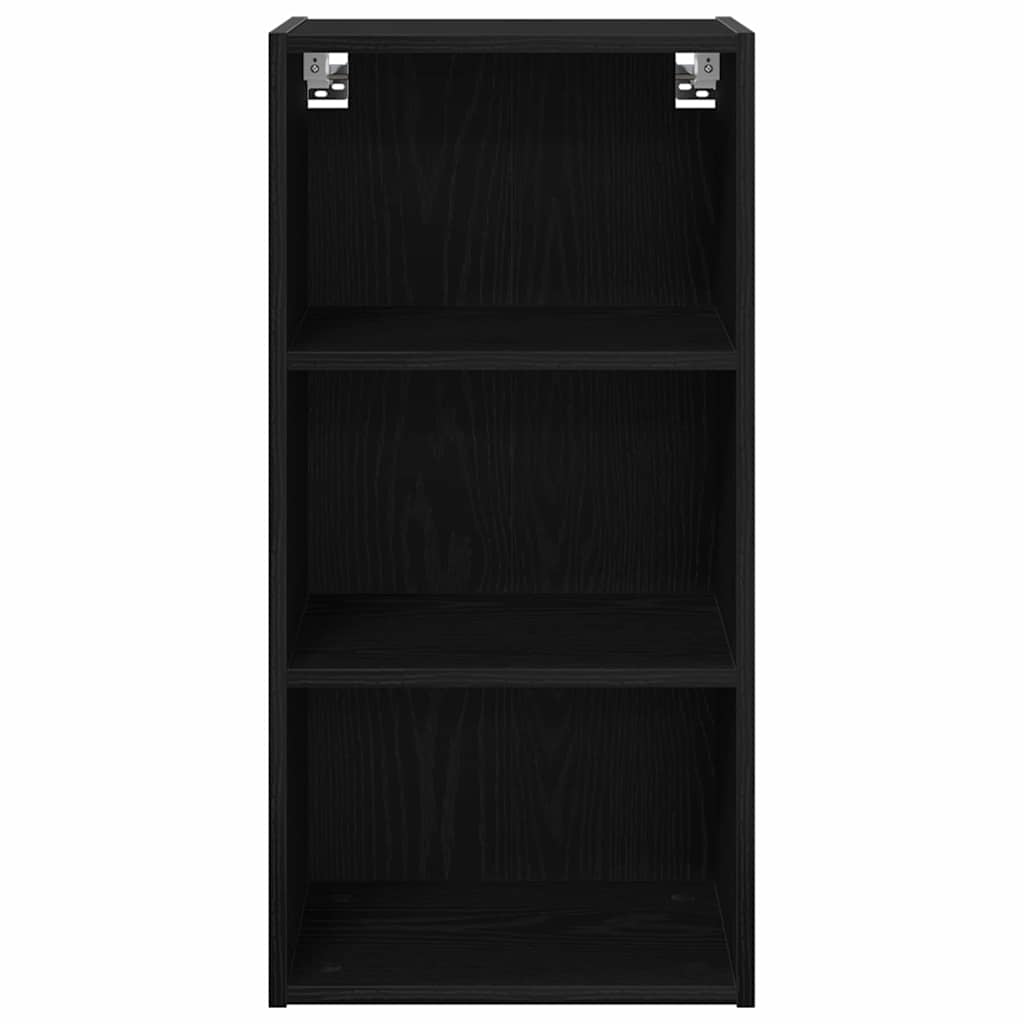 vidaXL Hanging Cabinet Black Oak 40 x 29.5 x 80 cm Engineered Wood