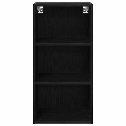 vidaXL Hanging Cabinet Black Oak 40 x 29.5 x 80 cm Engineered Wood